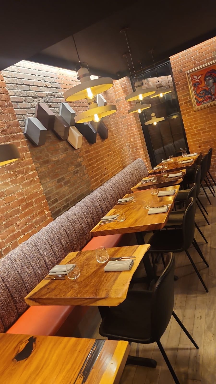 Restaurant seating area with clean tables, chairs and floors — Ledian's Cleaning Services
